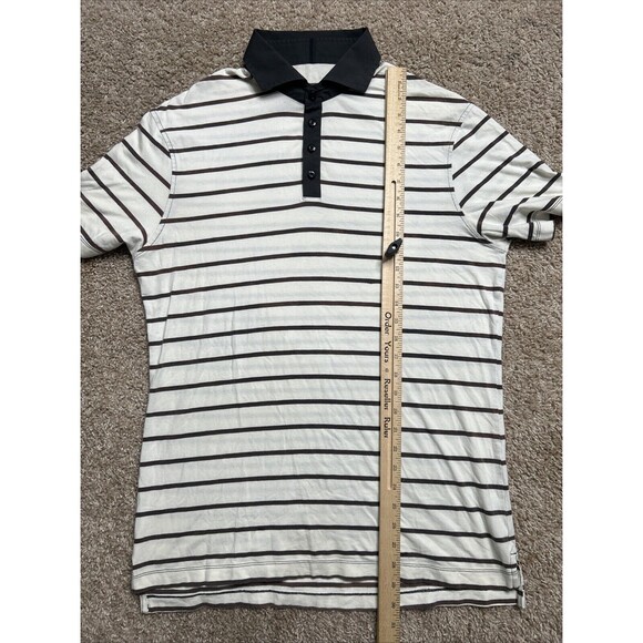 lululemon athletica Black and White Striped Polo Shirt - Picture 9 of 14